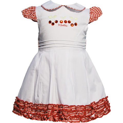ABITINO POPELINE - MIRTILLO - Sesso: Bambina - Colore: Rosso - Stagione: Primavera-Estate