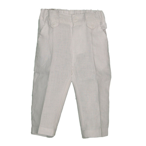 PANTALONE LINO - MIRTILLO - Colore: Bianco - Stagione: Primavera-Estate