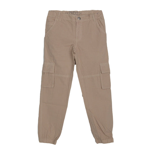 PANTALONE POPOLINE CON TASCONI - MIRTILLO - Colore: Beige - Stagione: Primavera-Estate