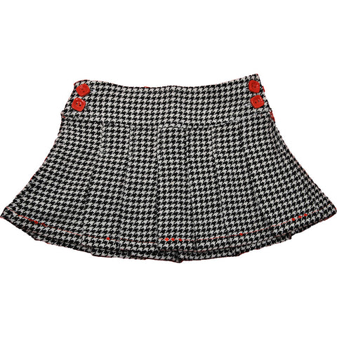 Minigonna pied de poule - MIRTILLO - Sesso: Bambina - Colore: Nero - Stagione: Autunno-Inverno