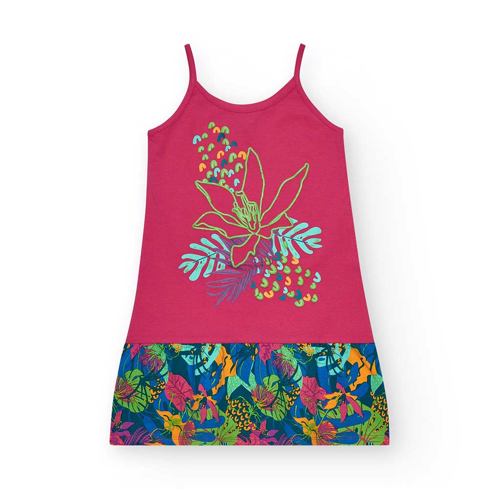 Dress from the Nath Kids Girls' Clothing Line, a cover-up with thin straps, featuring a wide skir...