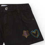DENIM SHORT HEY THE SUMMER DIARY - NATH KIDS - Sesso: Bambina - Colore: Nero - Stagione: Primavera-Estate