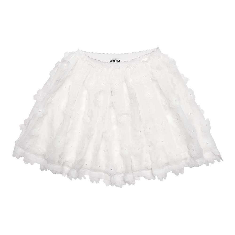 Gonna della Linea Abbigliamento bambina Nath Kids, con sottogonna in cotone, ed applicazione di f...