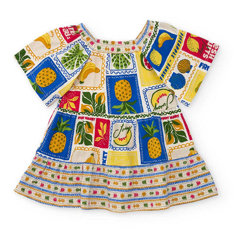 DRESS MANGO FRUITMARKET - NATH KIDS - Sesso: Bambina - Colore: Giallo - Stagione: Primavera-Estate