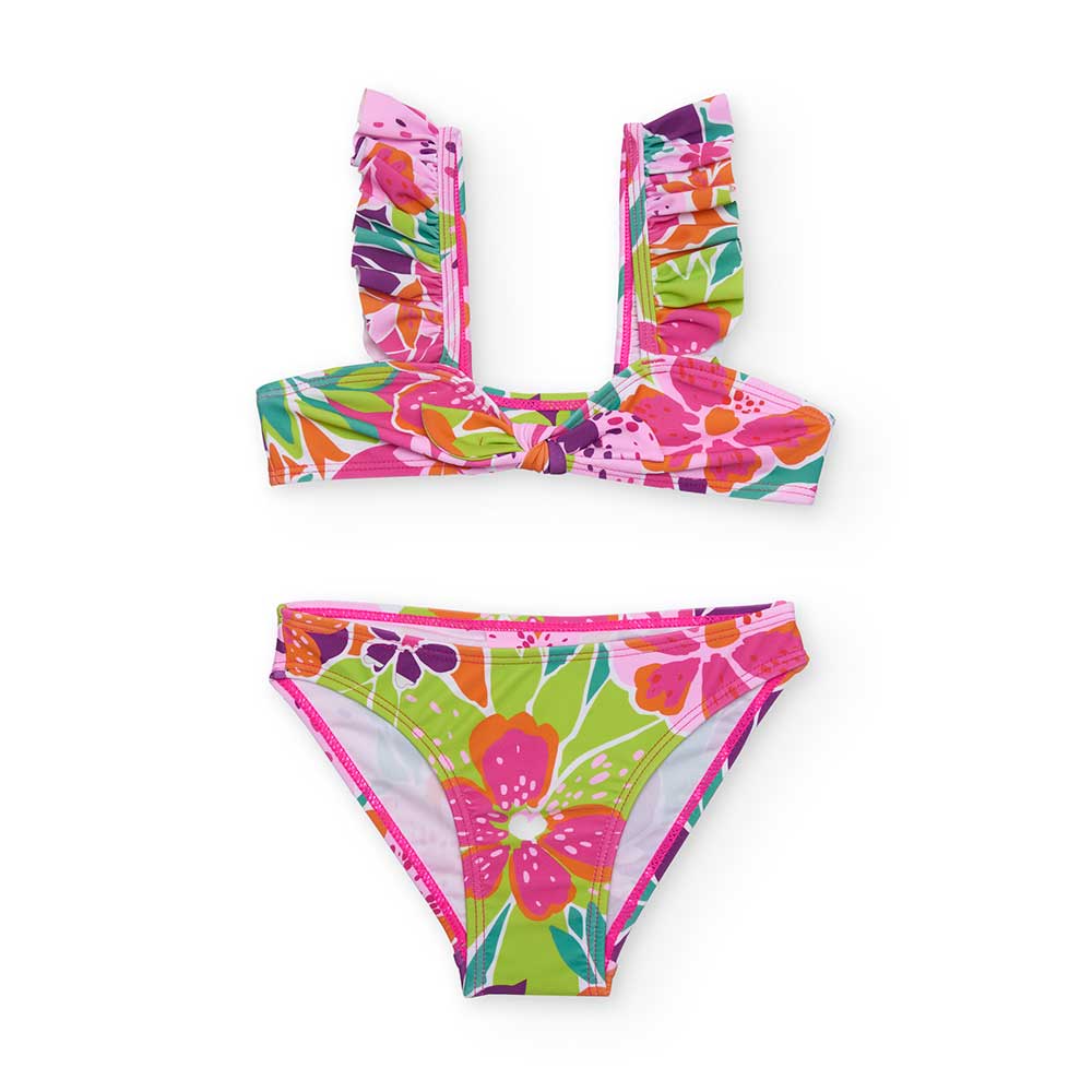 Bikini della Linea Abbigliamento bambina Nath Kids, con fantasia estiva a colori vivaci.

Composi...