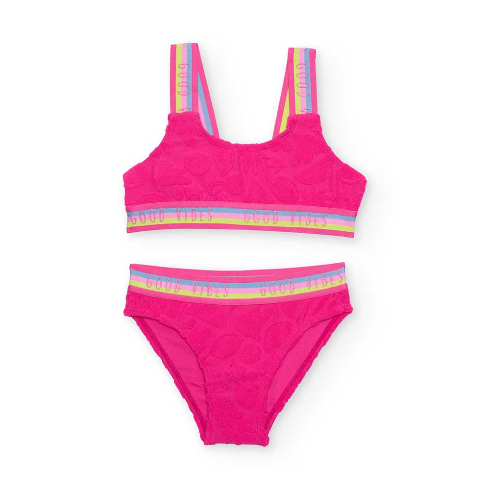 Bikini della Linea Abbigliamento bambina Nath Kids, con fantasia multicolor estiva.

Composizione...