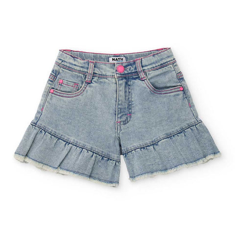 DENIM SHORT ALANI EASYBREEZY - NATH KIDS - Sesso: Bambina - Colore: Blu - Stagione: Primavera-Estate