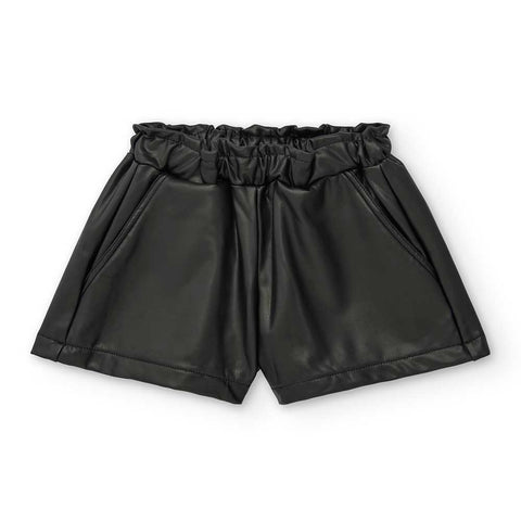 FAUX LEATHER SHORT CARMELA DIVE INTO THE NIGHT - NATH KIDS - Sesso: Bambina - Colore: uni - Stagione: Autunno-Inverno