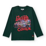 LONG SLEEVE T-SHIRT SONNY FAST DELIVERY - NATH KIDS - Colore: Verde - Stagione: Autunno-Inverno