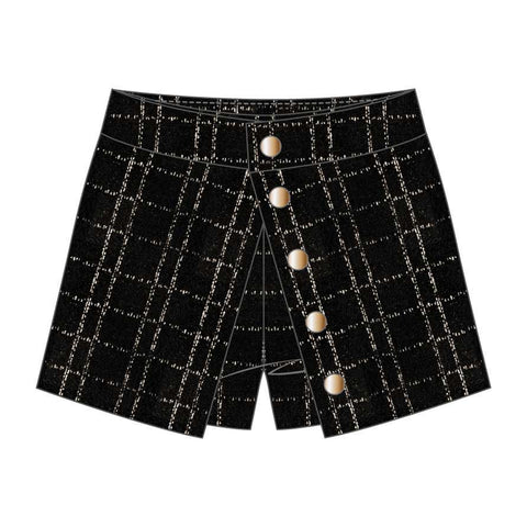 SKORT THEA FRENCH STORY - NATH KIDS - Sesso: Bambina - Colore: Nero - Stagione: Autunno-Inverno