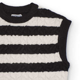 KNITTED VEST AMELIE FRENCH STORY - NATH KIDS - Sesso: Bambina - Colore: Nero - Stagione: Autunno-Inverno