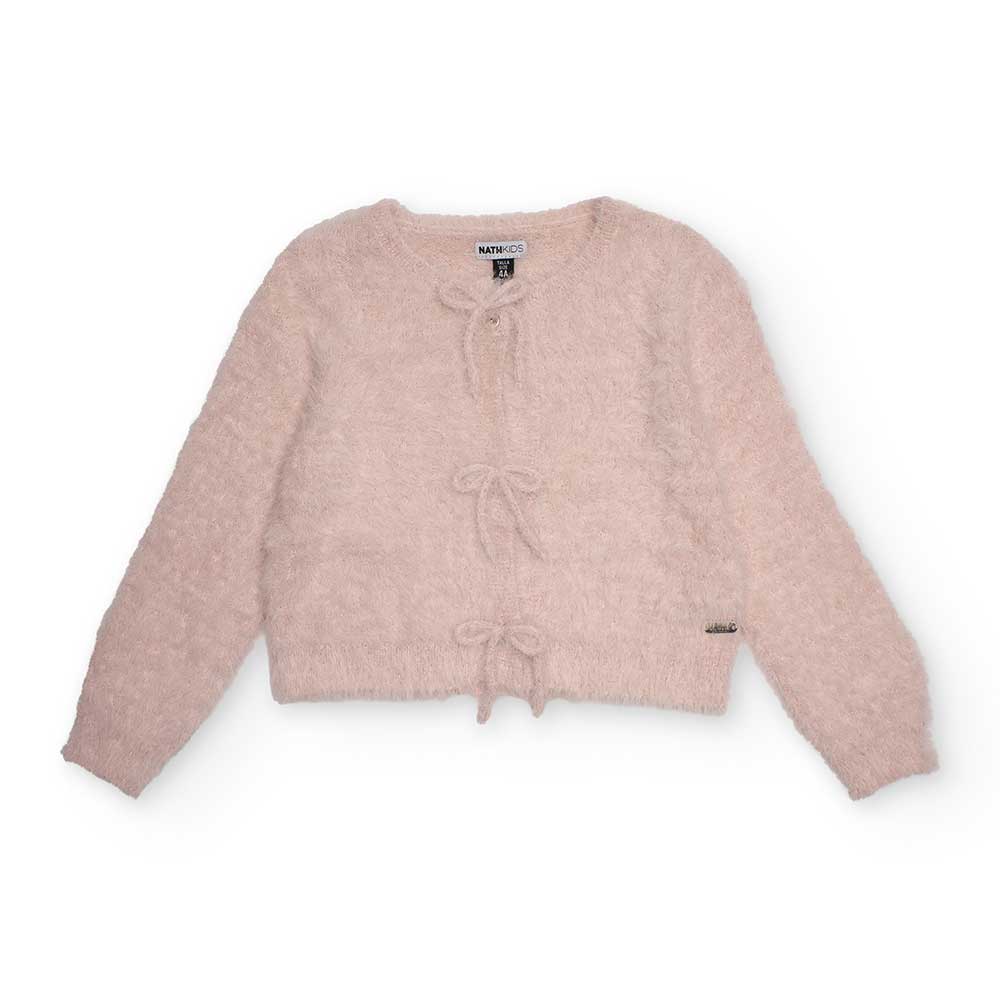 Super-soft cardigan from the Nath Kids Girls' Clothing Line, with bows on the buttons.
Compositio...