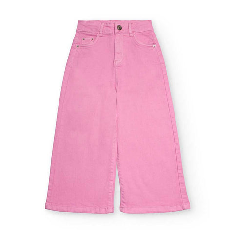 WIDE LEG TWILL PANTS TULIP FLORAL OPULENCE