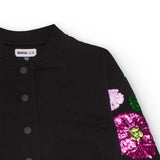 BOMBER JACKET JASMINE FLORAL OPULENCE - NATH KIDS - Sesso: Bambina - Colore: Nero - Stagione: Autunno-Inverno