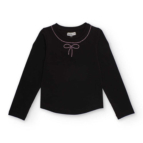 LONG SLEEVE T-SHIRT MAYA BLACK SWAN - NATH KIDS - Sesso: Bambina - Colore: Nero - Stagione: Autunno-Inverno