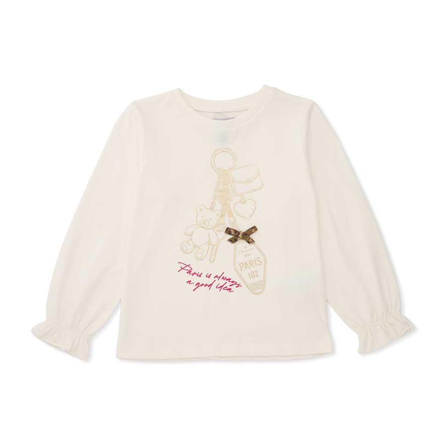 Scopri la dolcezza e il comfort di questa maglia a manica lunga, perfetta per le giornate fresche...