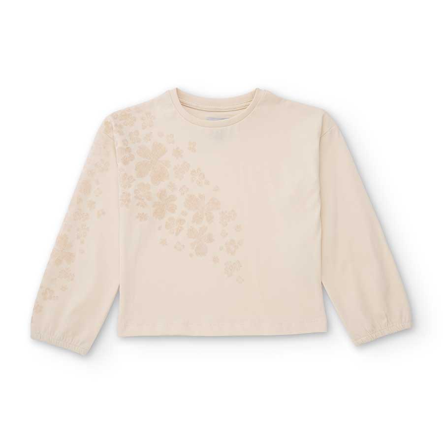 Questa maglia a manica lunga con delicati motivi floreali è perfetta per accompagnare le tue bamb...