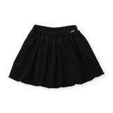 Gonna a ruota nera con dettagli traforati e elastico in vita