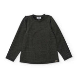 Maglia manica lunga nera con lucentezza lurex per bambina