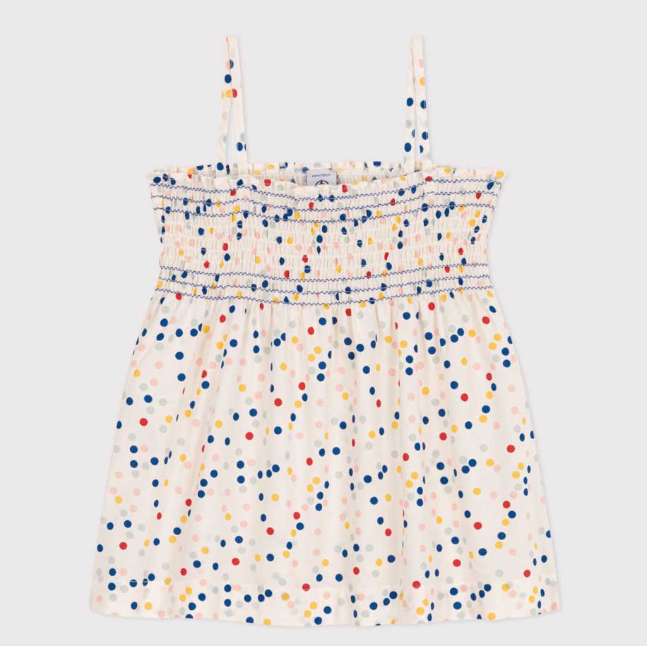 
Cotton blouse from the Petit Bateau girls' clothing line with gathered bodice.

 
Composition:
1...