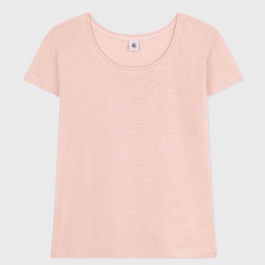 Linen jersey T-shirt from the Petit Bateau Women's Clothing Line, ideal for the summer season.
A ...