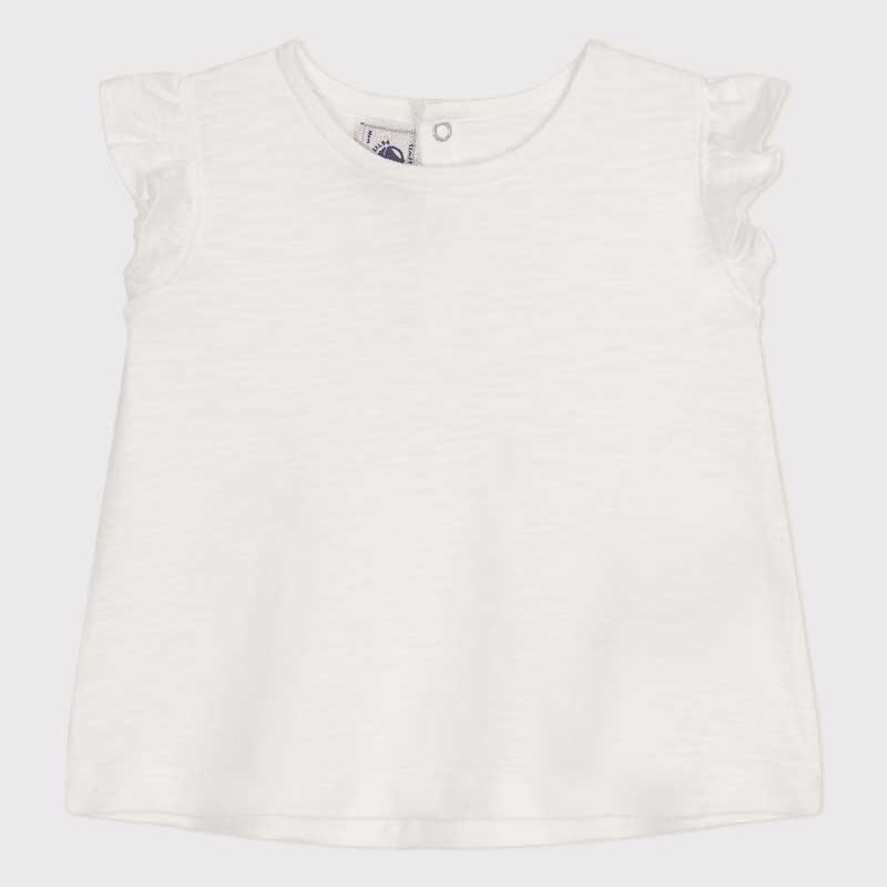
Sleeveless jersey blouse from the Petit Bateau Girls' Clothing Line.
Very refined with the ruffl...