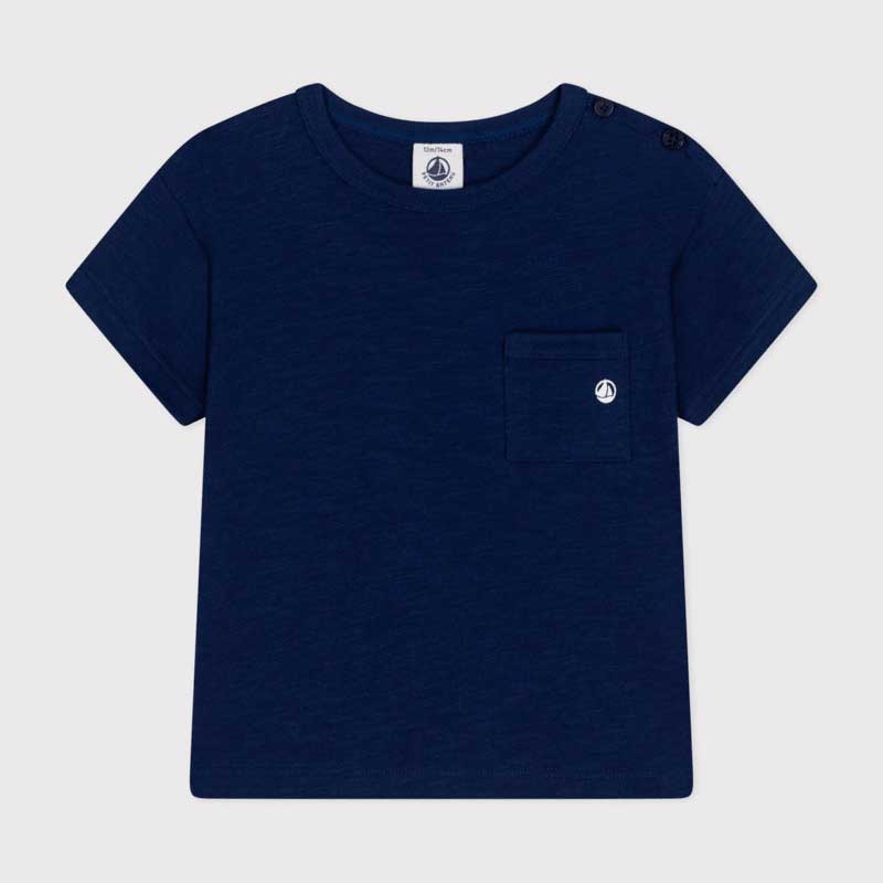 
Short-sleeved T-shirt from the Petit Bateau children's clothing line in jersey. Patch pocket on ...