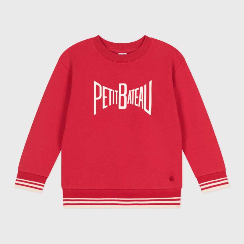 Maglia della Linea Abbigliamento Bambino Petit Bateau in tessuto felpato morbido e comodo.
Scollo...