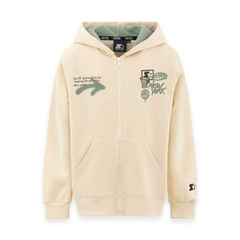 FELPA CON ZIP E CAPPUCCIO