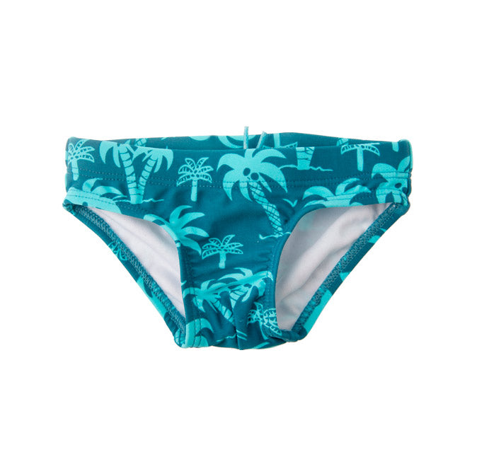 
  Tuc Tuc children's swimwear line briefs, with tropical pattern on the bottom
  blue, laces on ...