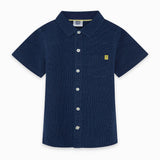Camicia a manica corta TUC TUC in fantasie blu per bambini.
