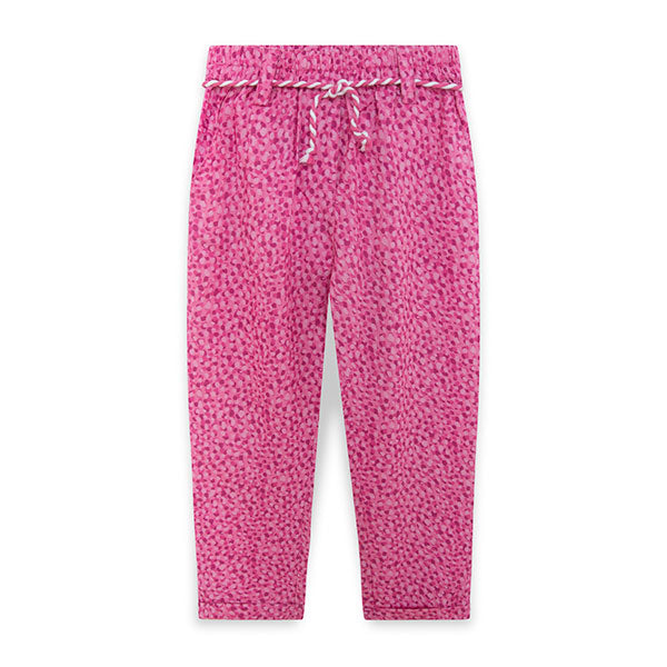 
  Trousers from the Tuc Tuc girl's clothing line, Ready to Bloom collection,
  with tone-on-tone...