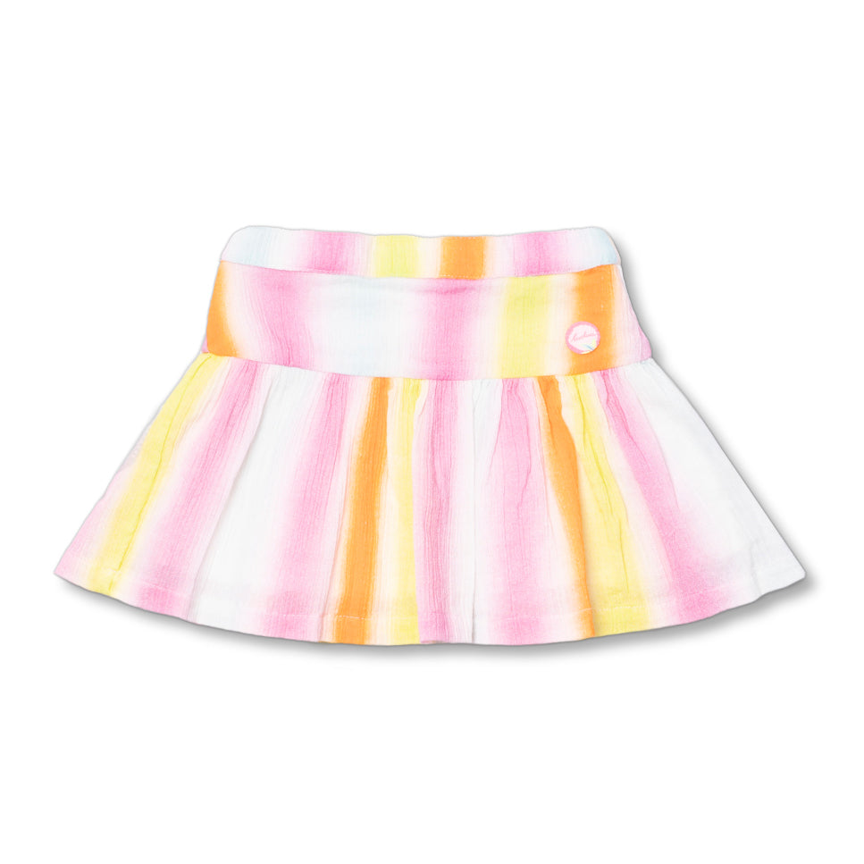 Skirt in creponne from the Tuc Tuc Girls' Clothing Line, featuring a pattern of vertical stripes ...