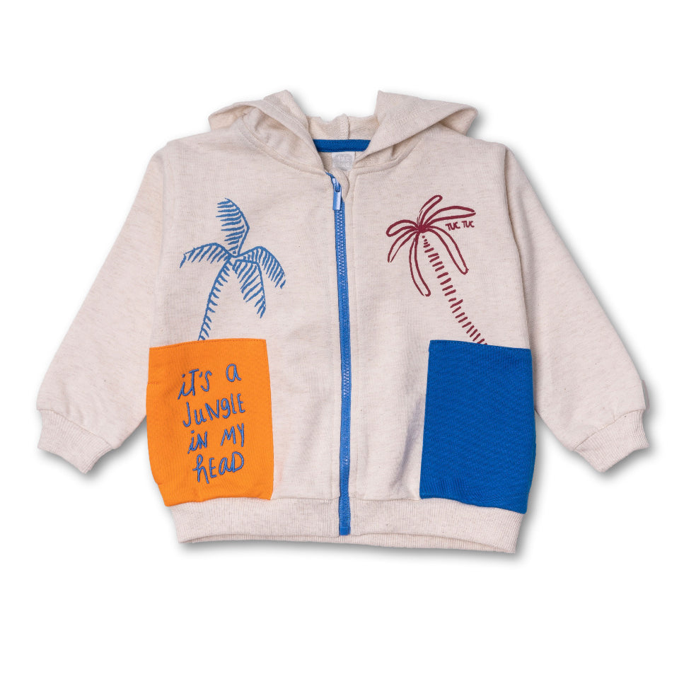 Hoodie from the Tuc Tuc Children's Clothing Line, with zip closure and colorful pockets.
Composit...