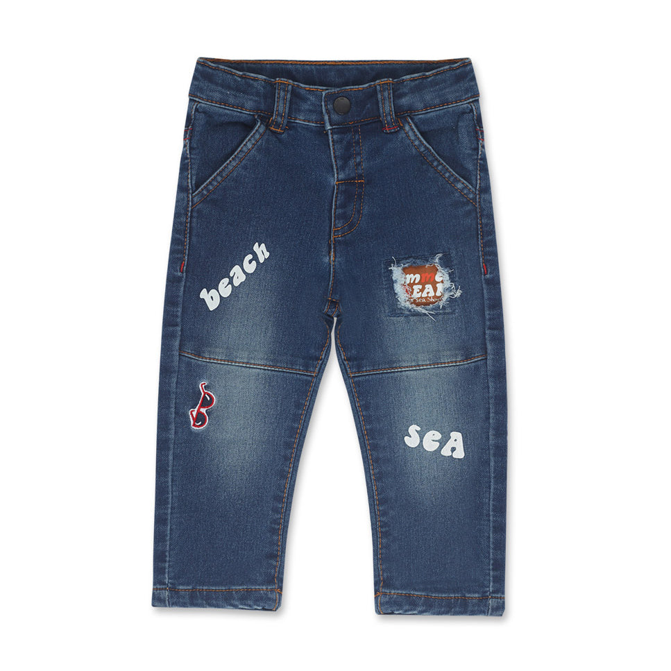Jeans from the Tuc Tuc Children's Clothing Line, with adjustable waist size and fabric appliqués ...