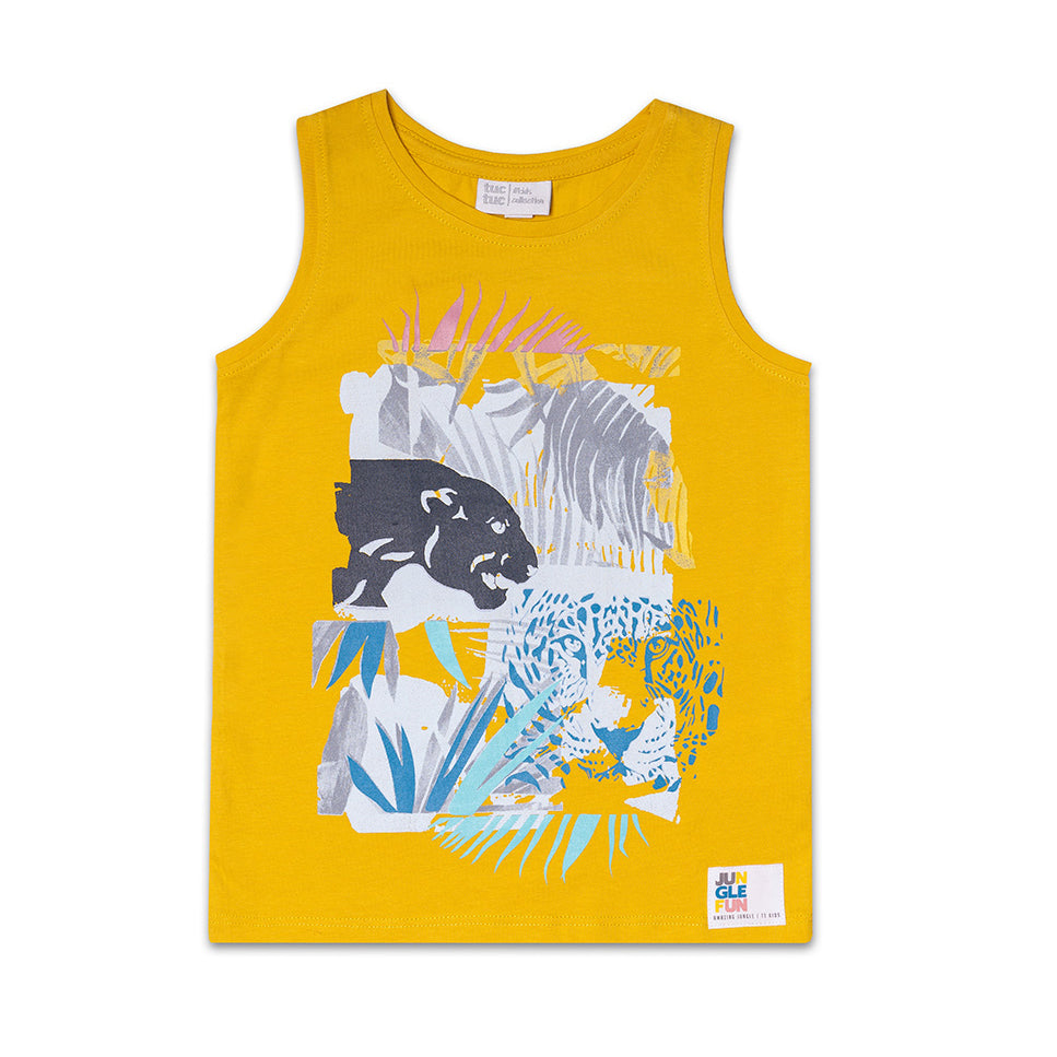 Canotta mare from the Tuc Tuc Children's Clothing Line, with a soft-toned print on the front feat...