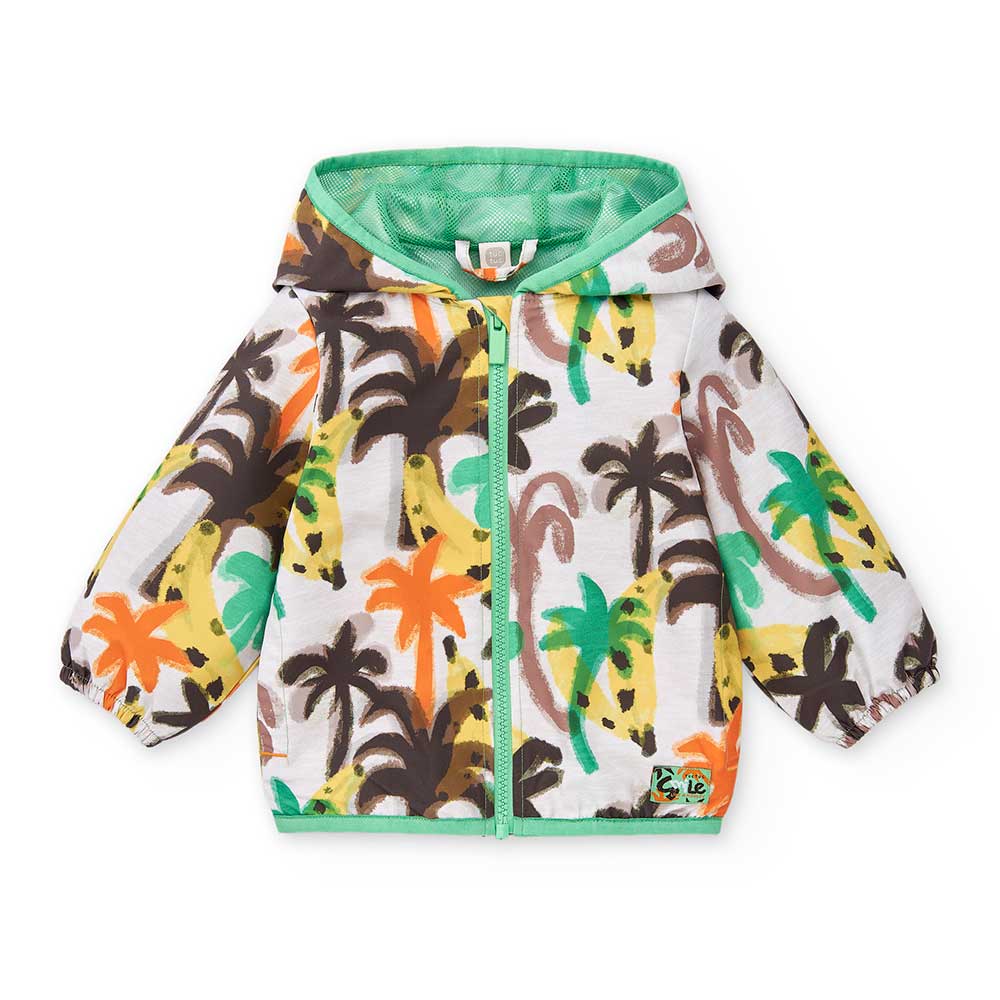 Windbreaker jacket from the Tuc Tuc Children's Clothing Line, with hood and inner mesh. Front poc...