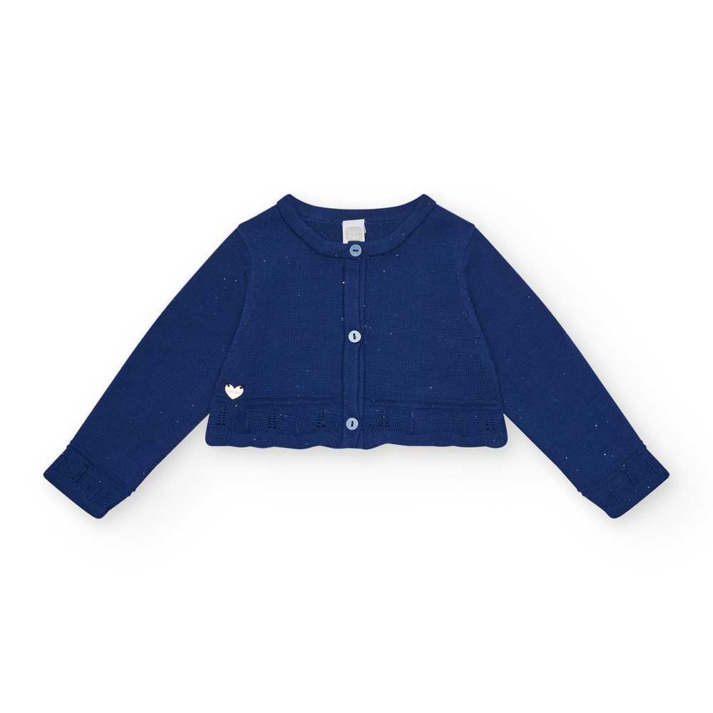 Cardigan from the Tuc Tuc Girls' Clothing Line, elegant and with a short model, dotted with lurex...