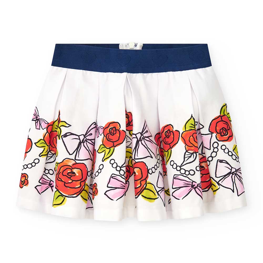 Wide Line Girls' Clothing Tuc Tuc, with elastic waistband and zip closure at the back. Floral pat...
