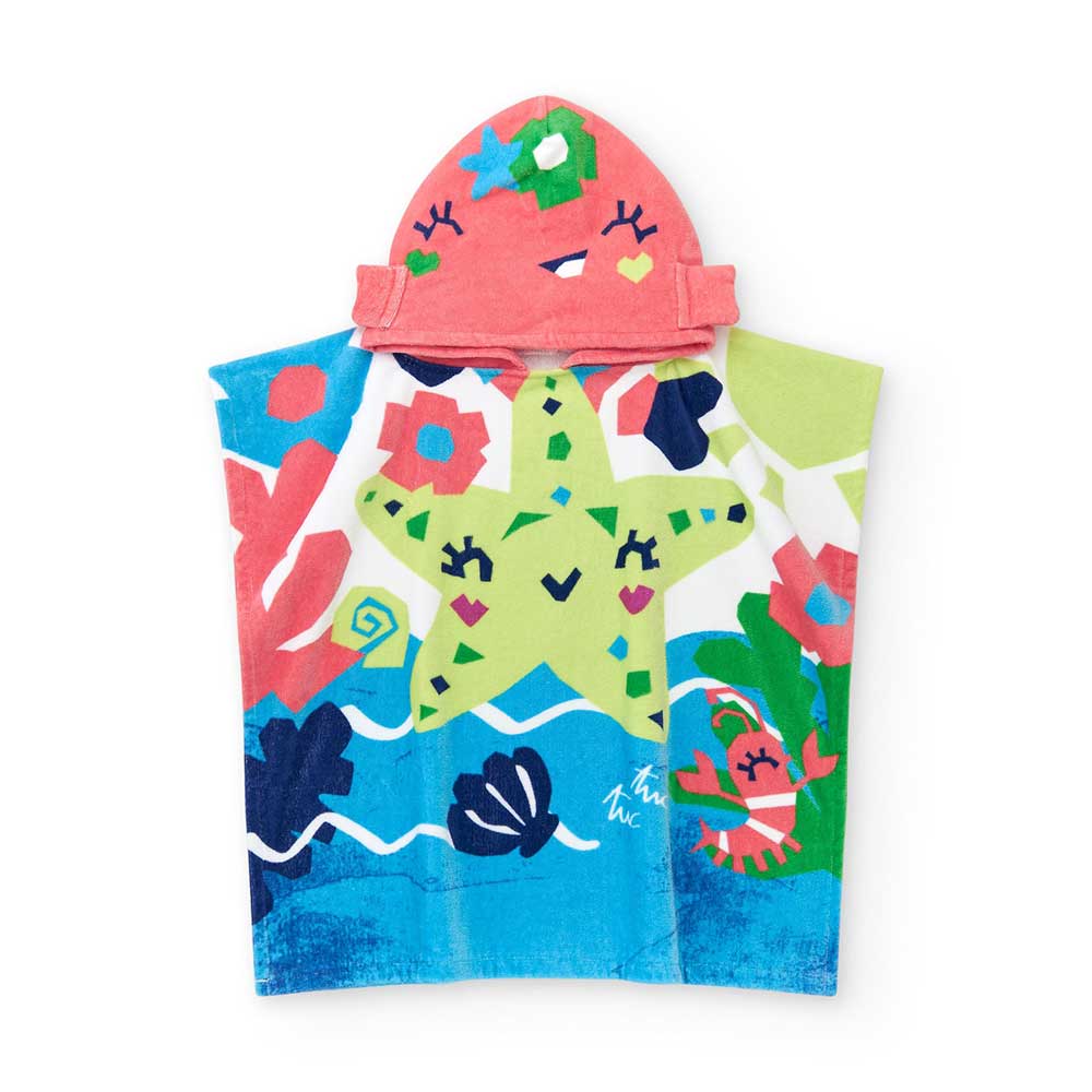 Poncho from the Tuc Tuc Girls' Clothing Line in bright colors.
Composition: 100% Cotton