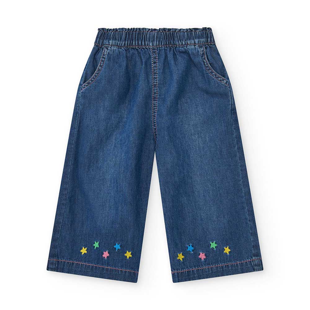 Jeans trousers from the Tuc Tuc Girls' Clothing Line, with an elastic waistband and multicolored ...