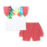 JERSEY T SHIRT AND CYCLING LEGGINGS