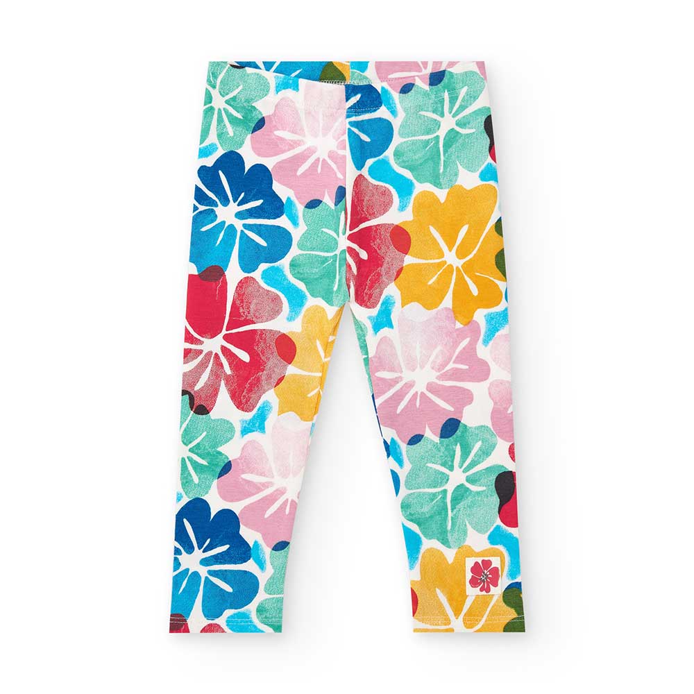 Tuc Tuc Girl's Clothing Line Leggings, with an all-over multicolor hibiscus pattern.
Composition:...