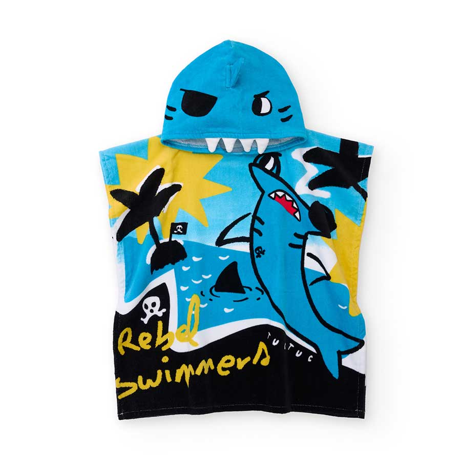 Poncho per il mare della Linea Abbigliamento Bambino Tuc Tuc, con fantasia marina a colori vivaci...