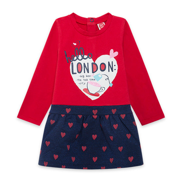 
  Dress from the Tuc Tuc Girl's Clothing line, Hello London collection, with
  print on the fron...