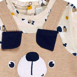 JERSEY ROMPER AND SWEATSHIRT