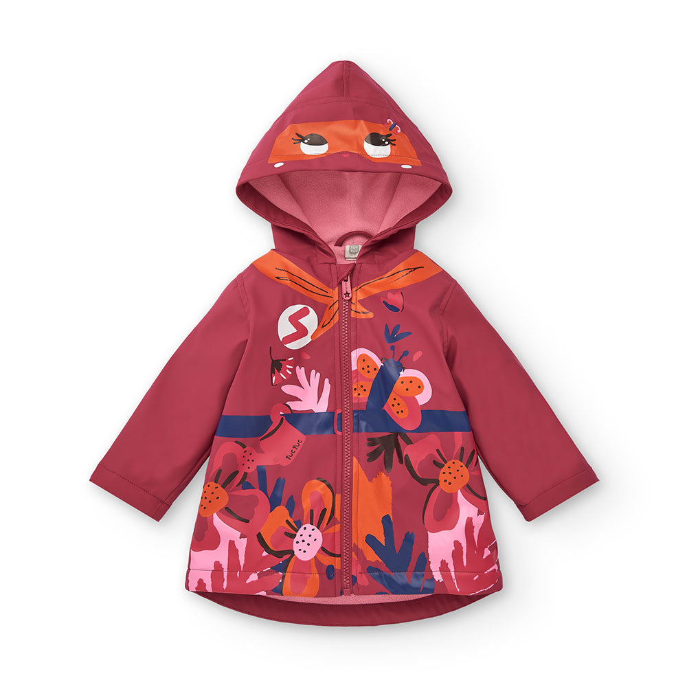 Cerata from the Tuc Tuc Girls' Clothing Line, with fleece lining and hood featuring eye print, si...
