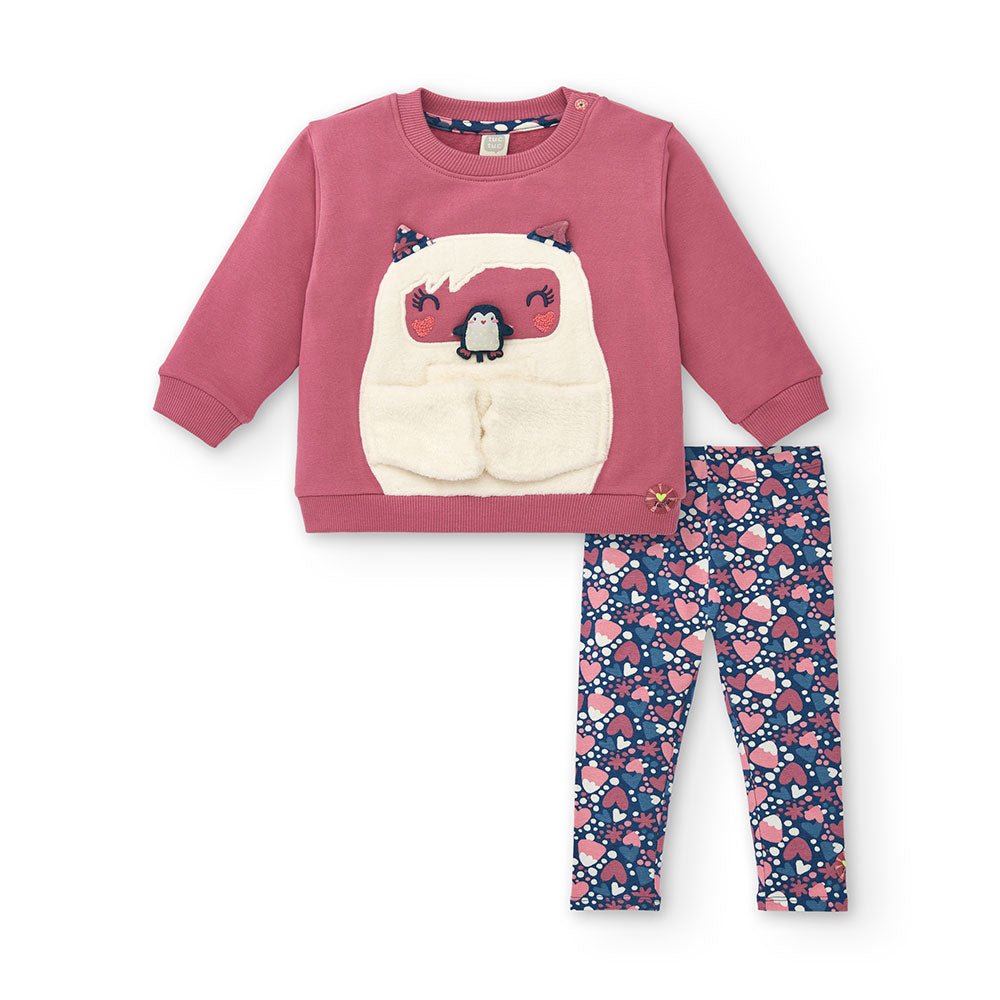 Complete two-piece set from the Tuc Tuc Girls' Clothing Line, consisting of a sweatshirt with a p...