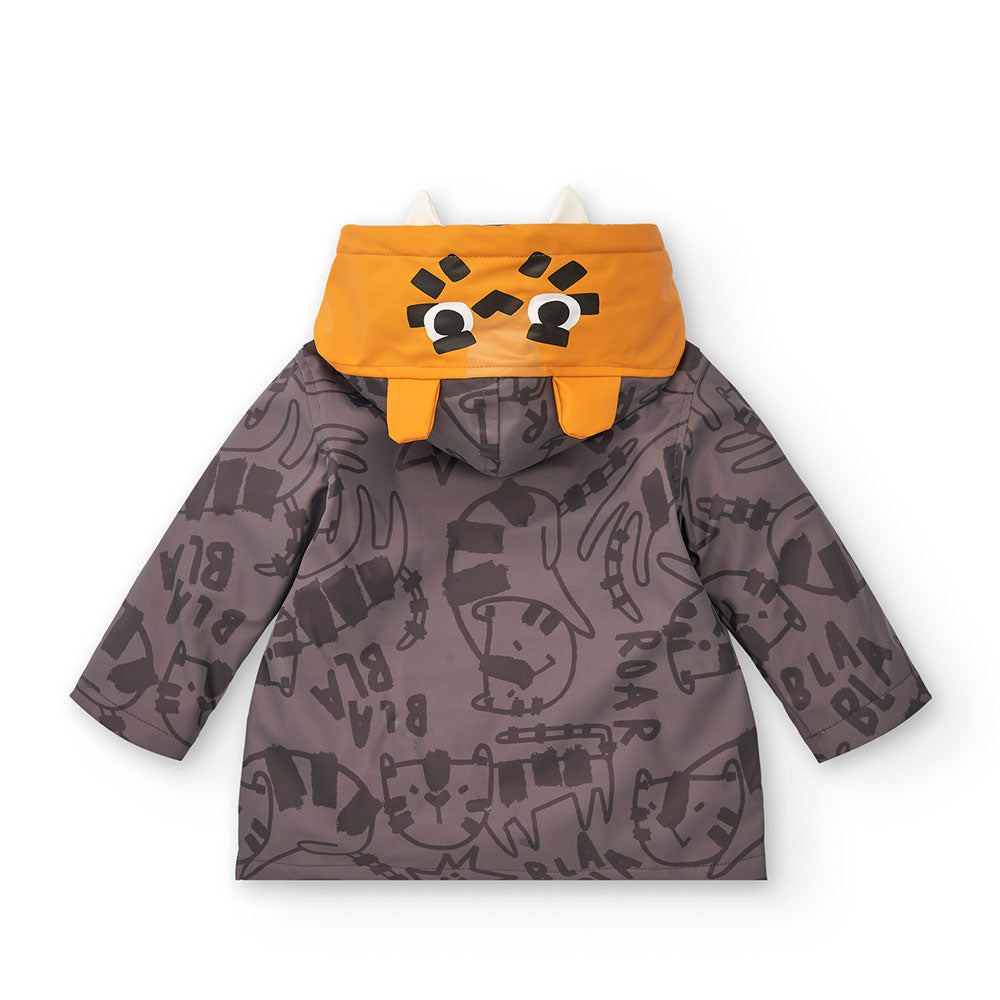 Waxed jacket from the Tuc Tuc Children's Clothing Line, with fleece lining and hood with ears. Fr...