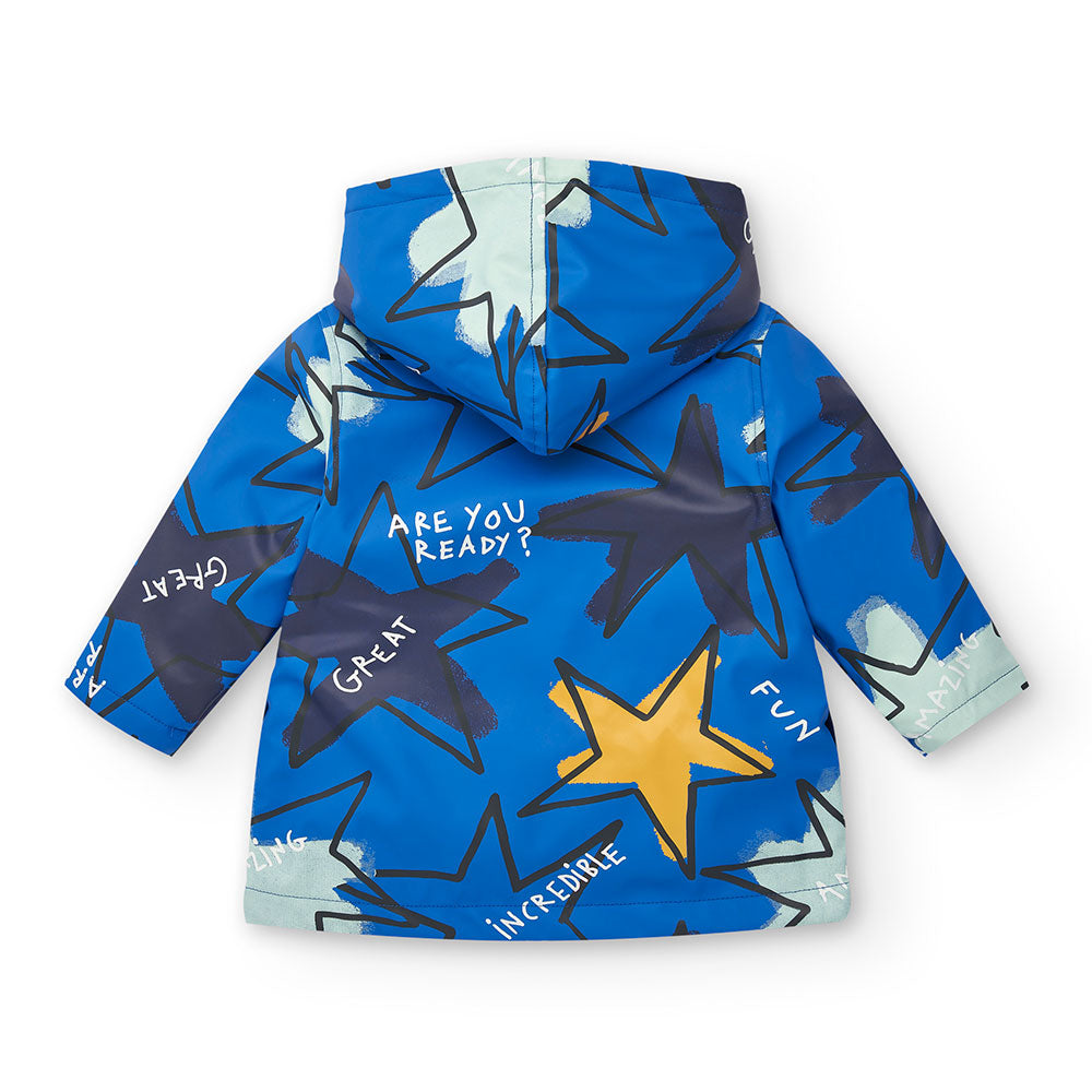 Waxed jacket from the Tuc Tuc Children's Clothing Line, with fleece lining and hood. Pattern in b...